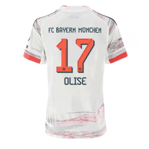 Stroje piłkarskie Bayern Munich Michael Olise #17 Koszulka Wyjazdowej dla damskie 2025-26 Krótki Rękaw